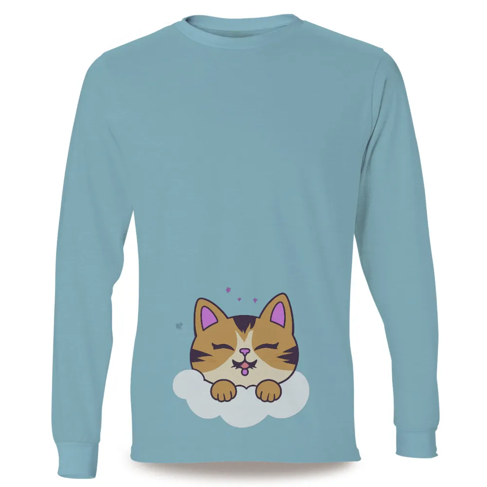 TShirt Printing: Whiskers' Dreamy Cloud - Artistic Designs|cute black t shirt roblox