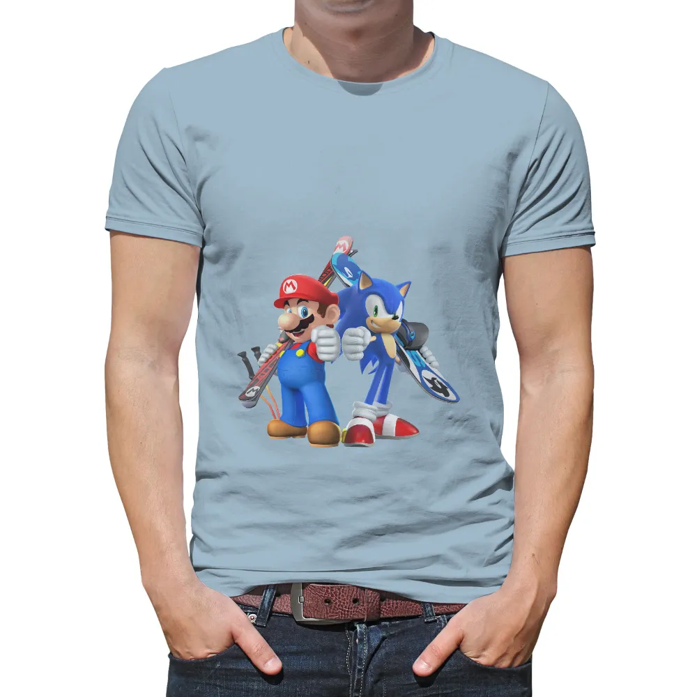 Customized Tee Shirts: Mario and Sonic Ski Adventure|sonic t shirt states