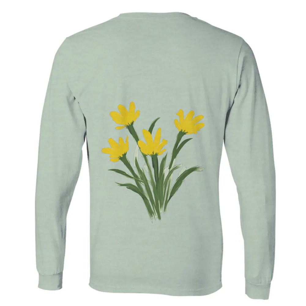 TShirt Printing: Vibrant Yellow Flowers - Nature's Simplicity|new summer shirts