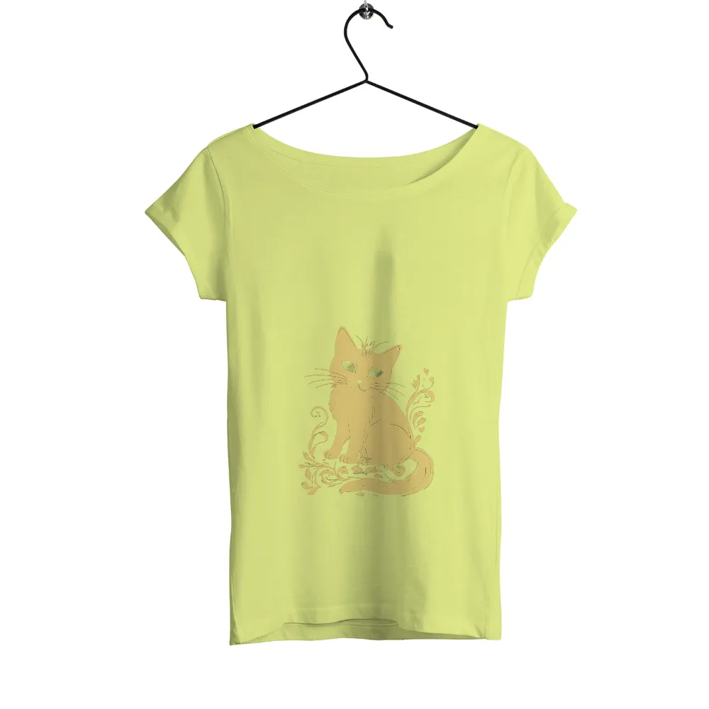 Shirts Graphic Tees: Enchanted Cat with Magical Flower|t shirt best cat dad ever