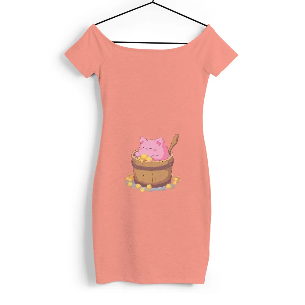 Customized Tee Shirts: Mochi's Relaxing Bath - Artistic Designs|tanjiro cat shirt