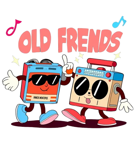 T-Shirts Custom: Old Friends Retro Music T-Shirt