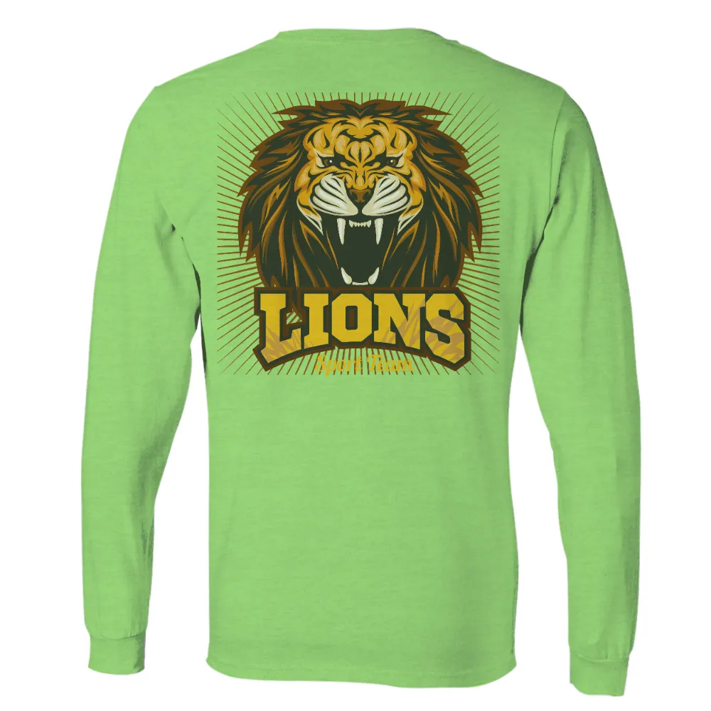 Lions Sport Team T-Shirt Printing: Bold and Courageous Design|lion king fathers day shirt