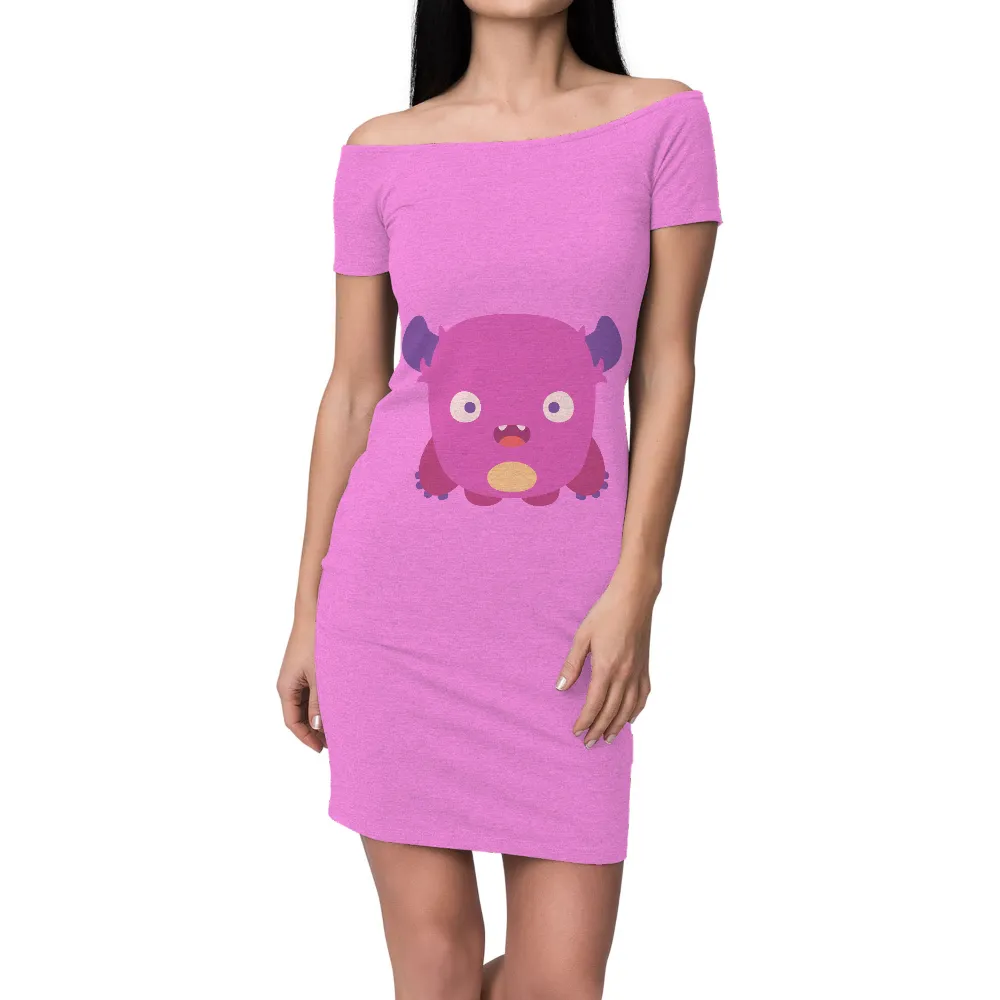 T-Shirts Custom: Adorable Pink Monster - Playful and Mischievous|pink cute t shirt roblox