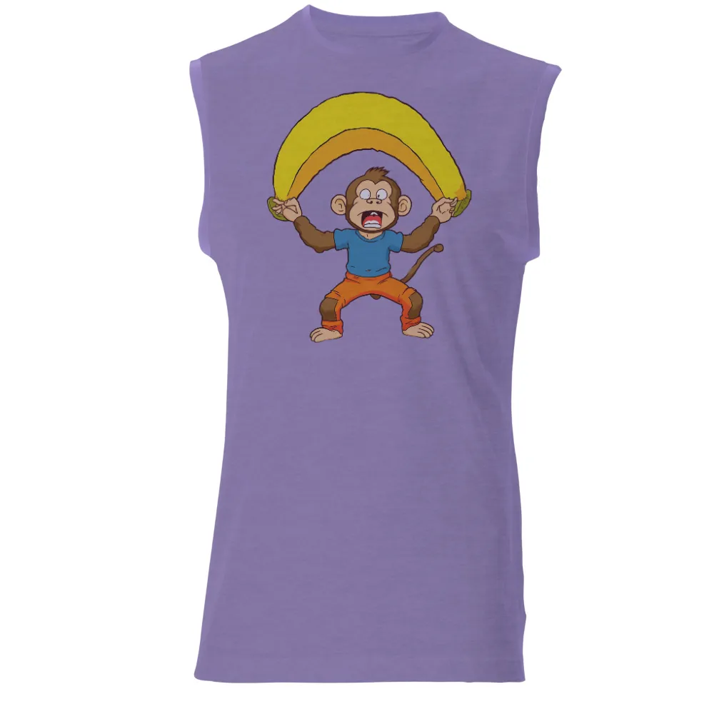 T-Shirts Design: Whimsical Monkey with Giant Bananas|fathers day design tshirt