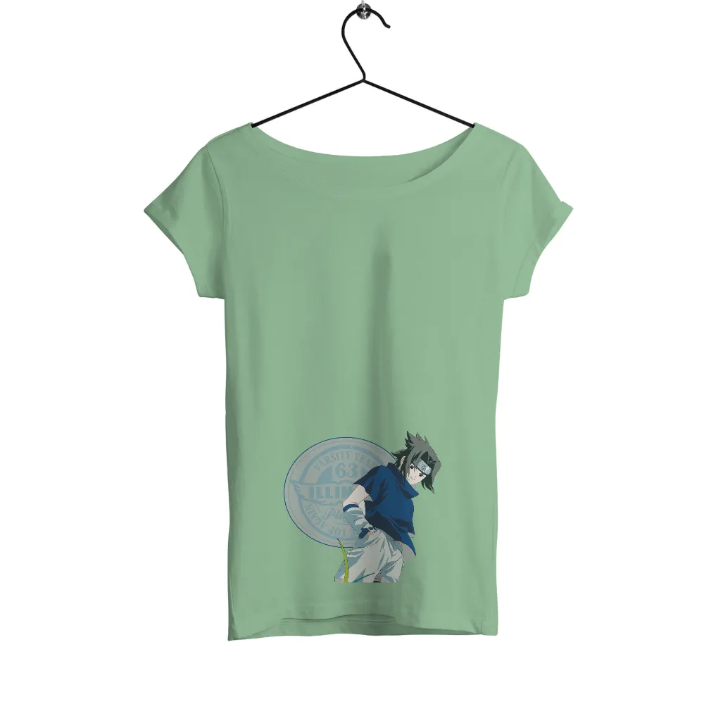 Shirts Graphic Tees: Sasuke's Moment of Realization - Anime Sports Emblem|vintage 1970 women's shirt