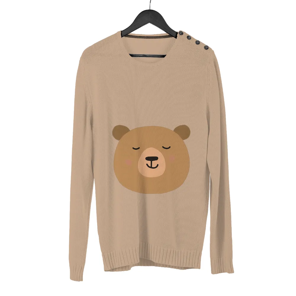 Shirts Graphic Tees: Peaceful Bear - Artistic Designs|family valentine day shirts