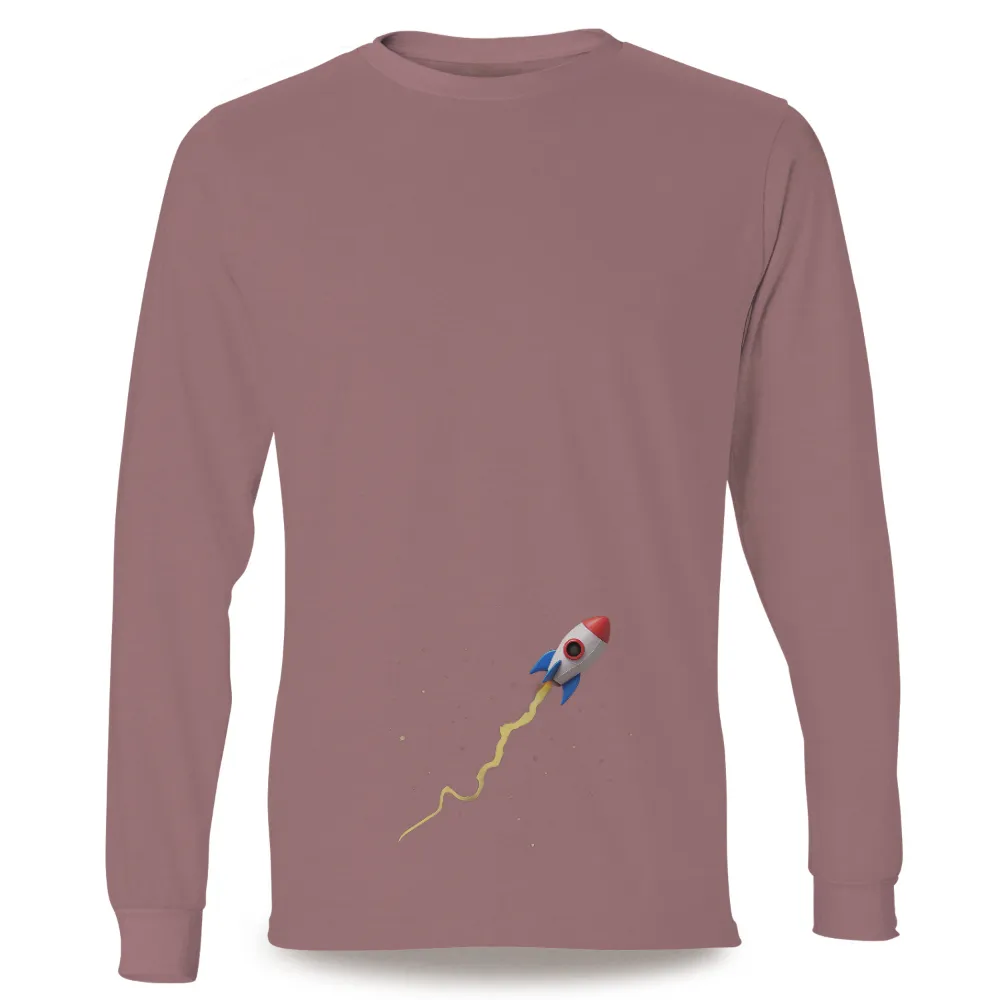 Custom T-Shirt Printing: Reach for the Stars with Whimsical Rocket Design|space jam shirt cotton on