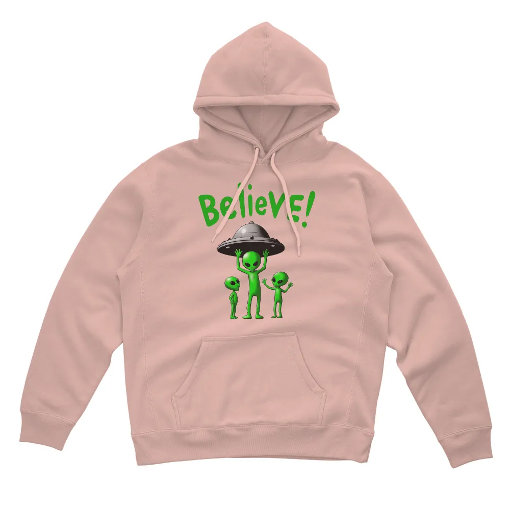 Custom Tee Shirts: Believe in the Unseen - Alien Encounter|if you believe in telekinesis please raise my hand