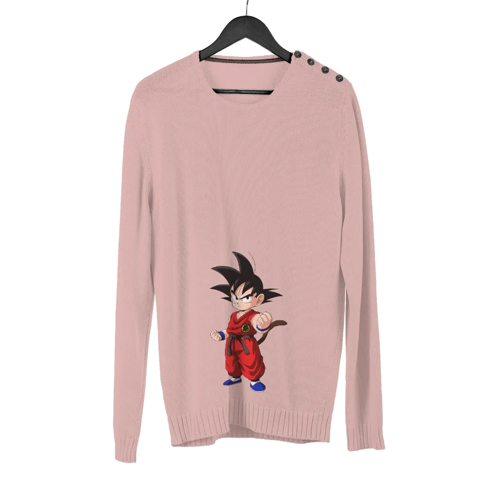 Customized Tee Shirts: Young Goku's Determination - Anime, Youth, Nostalgia|yankees youth away jersey