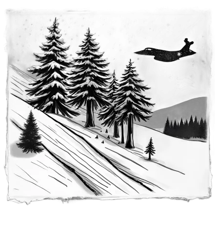 Tee Shirts Printed: Winter Night Skiing Under Orion