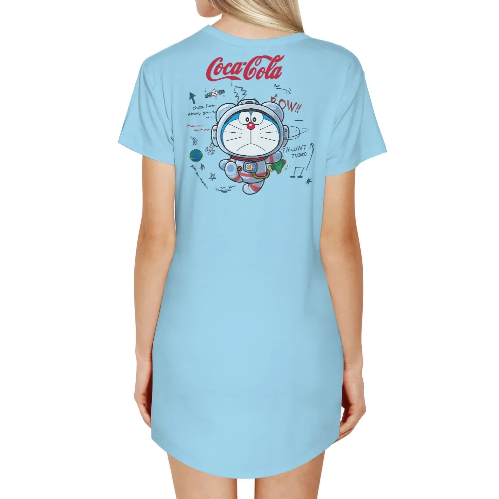 TShirt Printing: Doraemon's Cosmic Adventure with Coca-Cola|bucky's space shirt