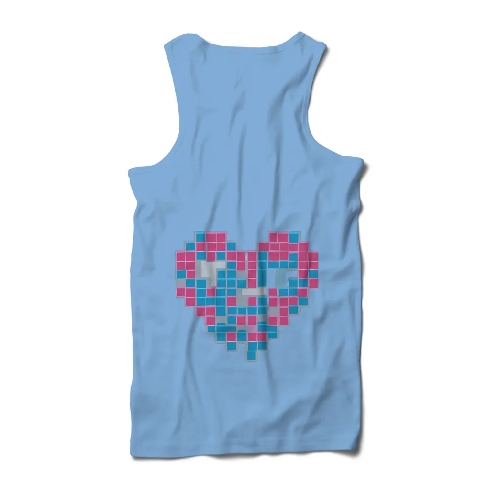 Custom Tetris Heart Design: A Nostalgic Homage to Retro Gaming|bts 90s shirt