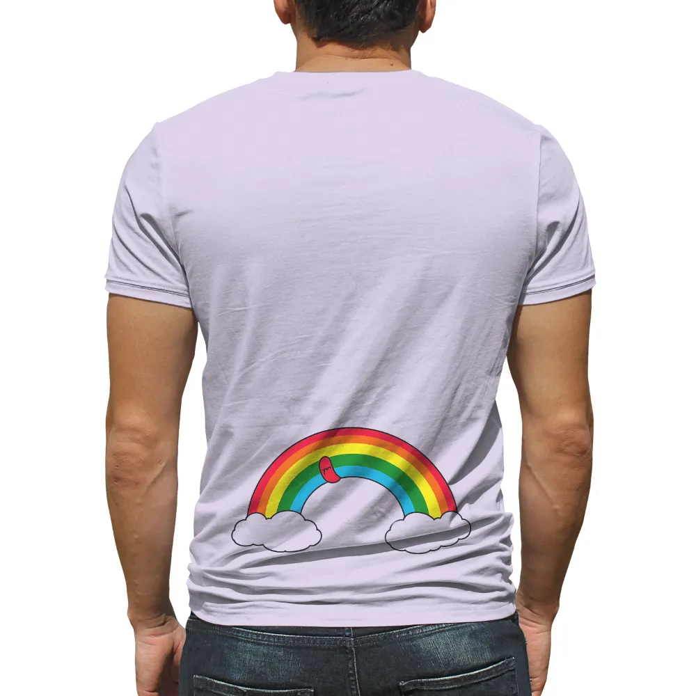 TShirt Design: Whimsical Rainbow with Zephyr's Touch|t shirt bacon rainbow