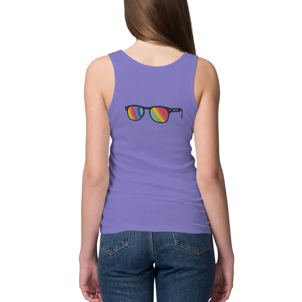 T-Shirts Custom: Rainbow Sunglasses - A Symbol of Unity and Love|love for damar 3 shirts