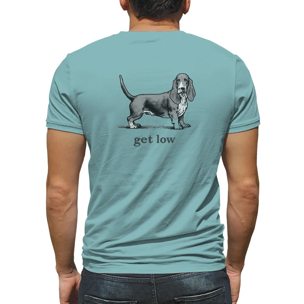 Shirts Graphic Tees: Get Low with Max the Basset Hound|vintage style graphic tees