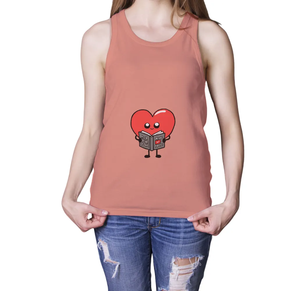 T-Shirts Design: Heart Reading for Growth and Empathy|bleached heart shirt