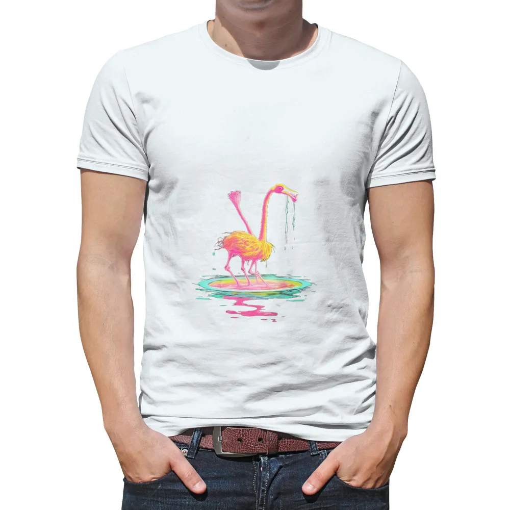 Neon Flamingo Graphic Tees: Embrace the Unconventional|vetements neon t shirt