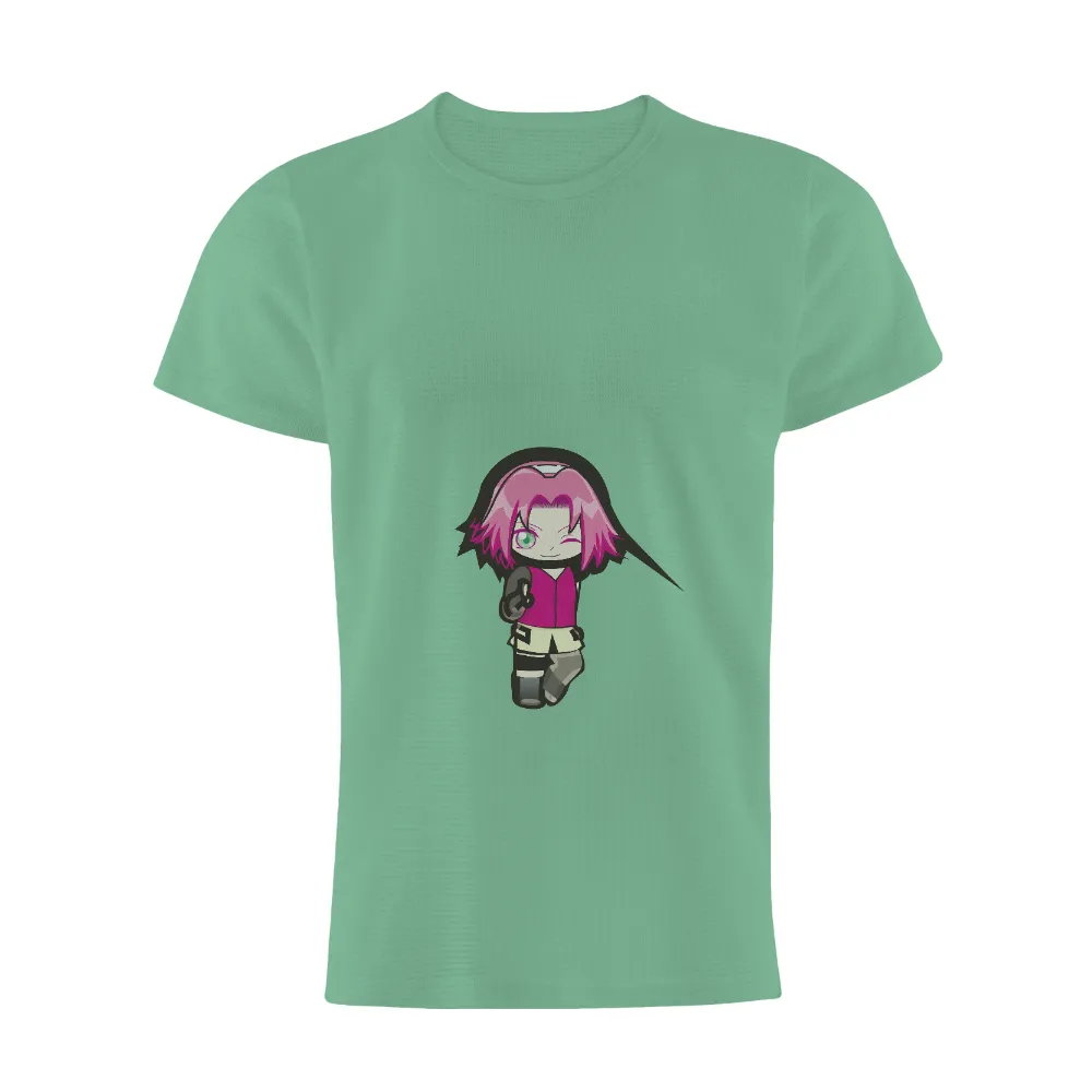 Graphic Tees: Sakura's Adventure - Anime Minimalist Design|adventure time shirt sex