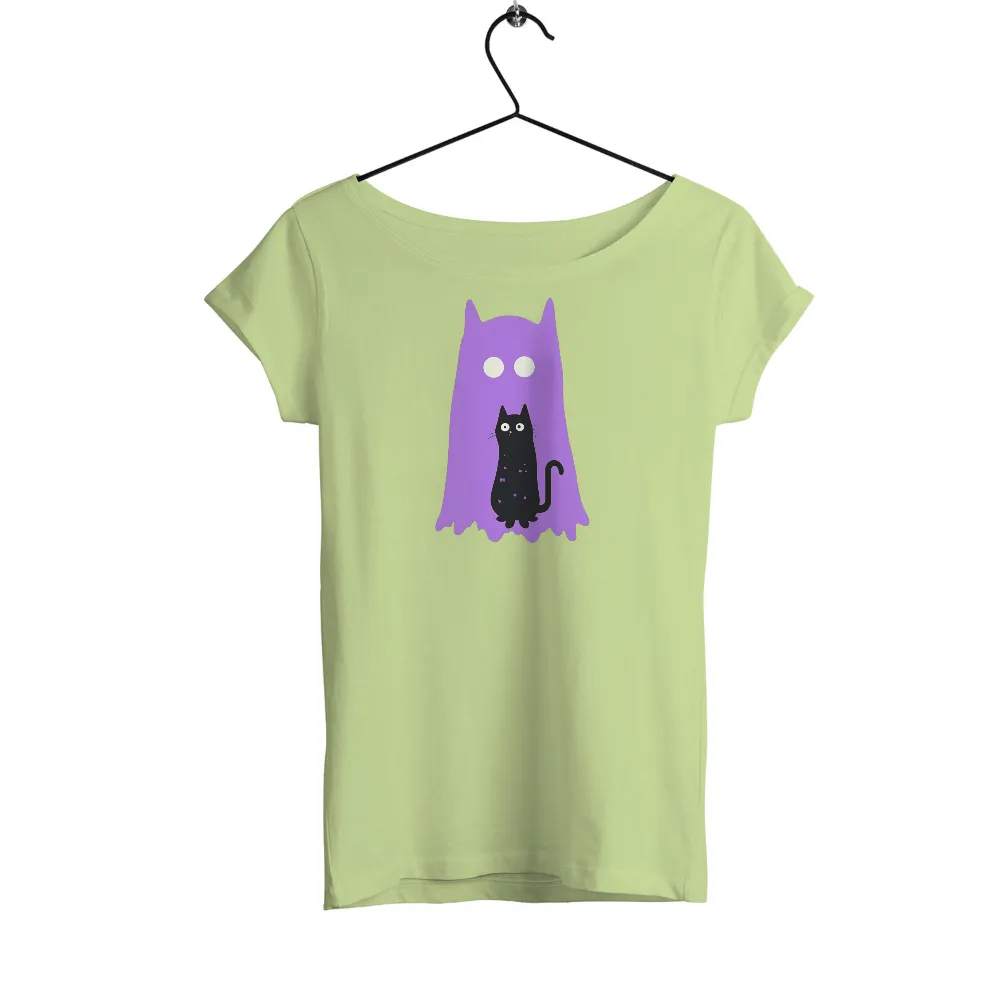 TShirt Design: Ghostly Black Cat Adventures|ghost boo bee t shirt