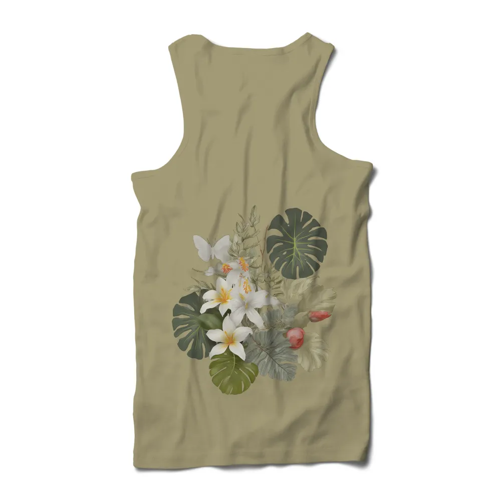 Custom Tee Shirts: Enchanting Nature - Lilies and Butterflies|garden of pleasure t shirt