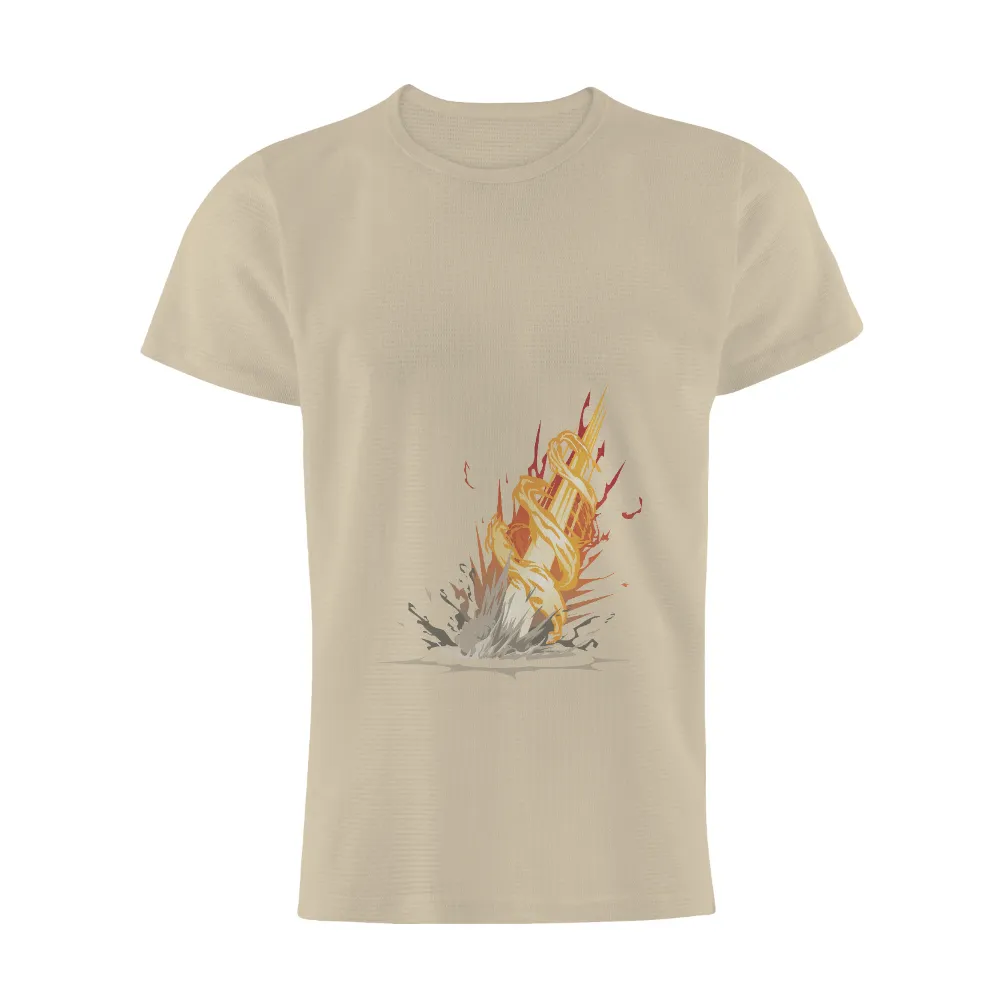 TShirt Printing: Unleash Your Inner Hero with Fiery Explosion Design|dad a sons first hero a daughters first love shirt