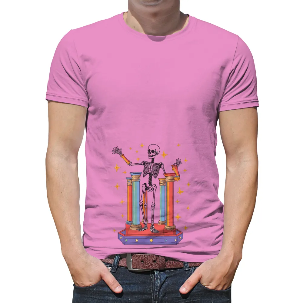 Graphic Tees: Eternity's Pillars - Skeleton Art|stars hollow knit a thon shirt