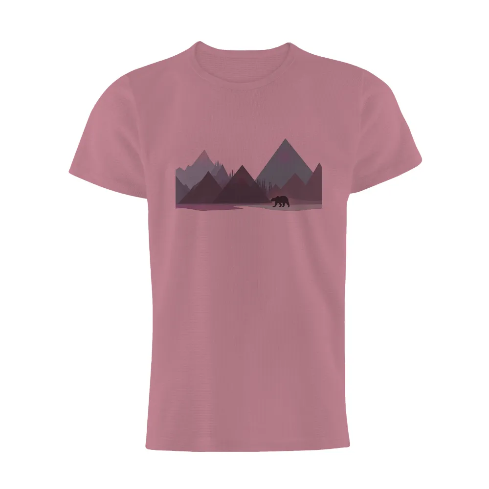 Tee Shirt Printing: Bear in the Mountains - Tranquility and Strength|family lake trip shirts