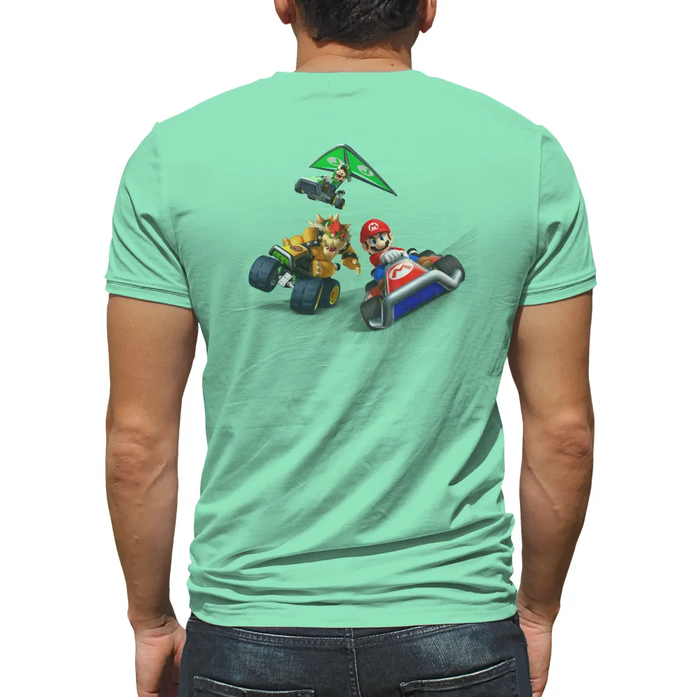 Graphic Tees: Mario Kart Racing Adventure|black marvel characters shirt