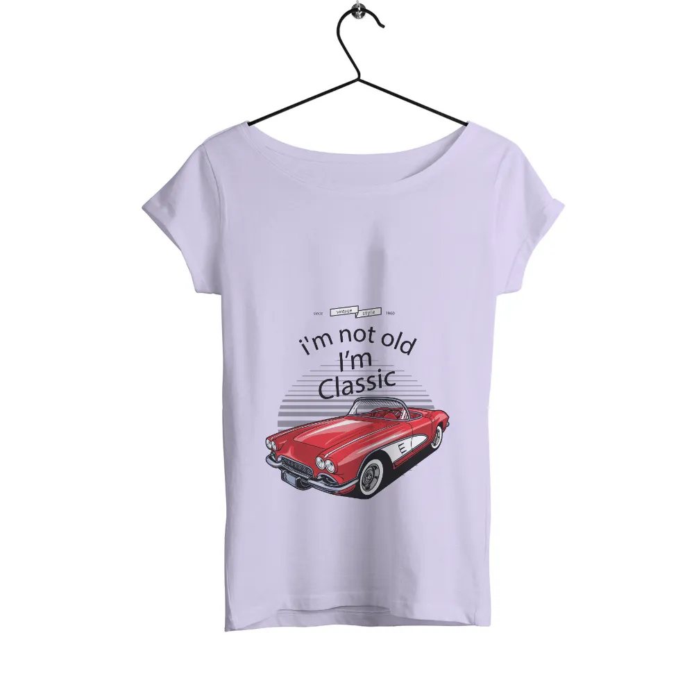 T-Shirts Design: Classic Car Vintage Style - Red Convertible|vintage style band tees