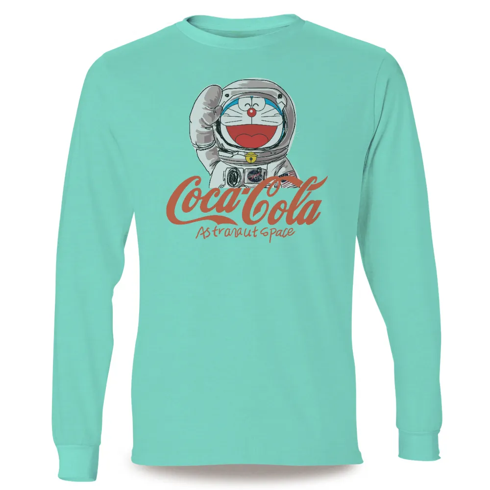 T-Shirts Design: Astro the Cat's Cosmic Adventure with Coca-Cola Astronaut Space|easter cat shirt