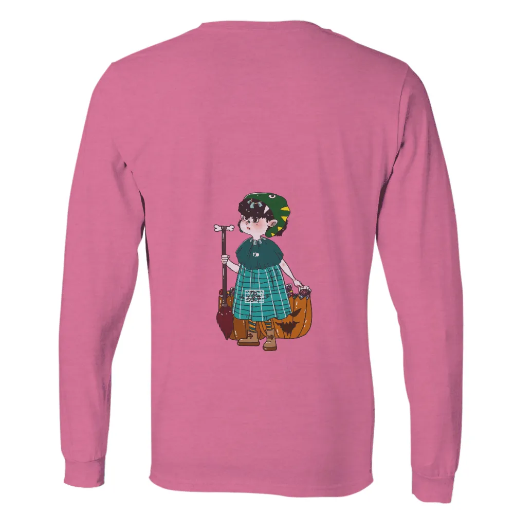 T-Shirts Pattern: Halloween Witch Costume with Pumpkins and Candy|halloween ends tshirts