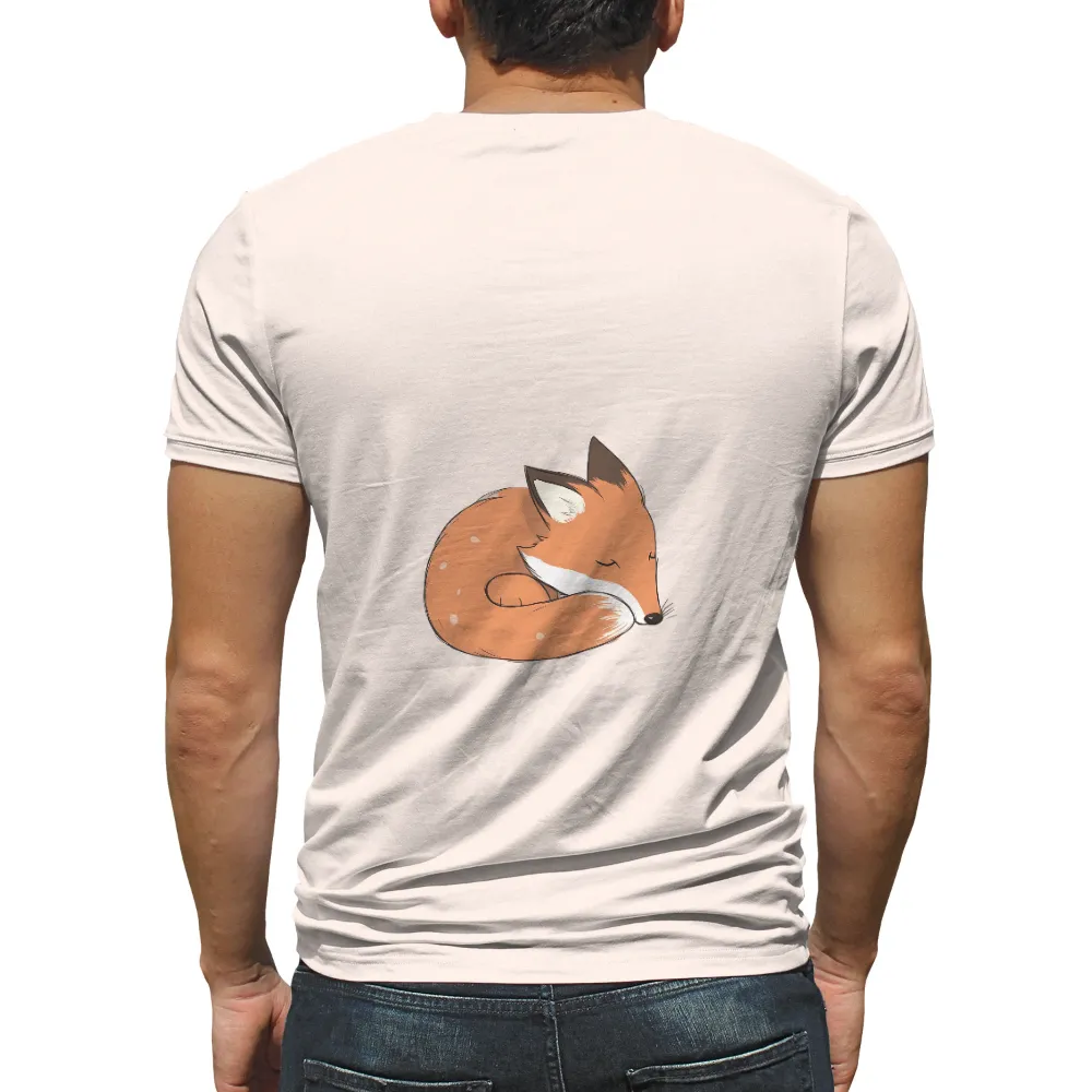 T-Shirts Custom: Serene Fox - Nature's Peace| Vibrant orange fox