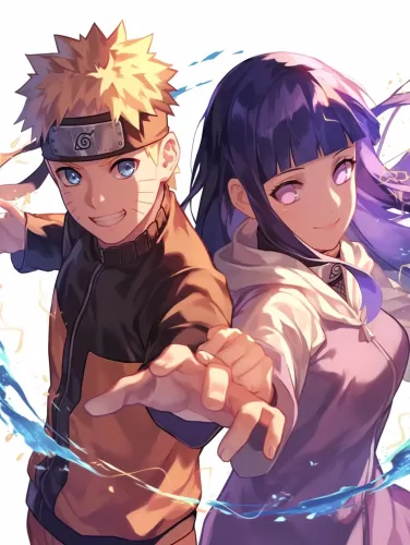 Naruto and Hinata with Rasengan and Byakugan - naruto and hinata couple shirts