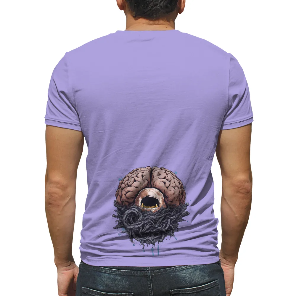 Cyberpunk Horror Graphic: Brain Design Art|80s vintage tshirts