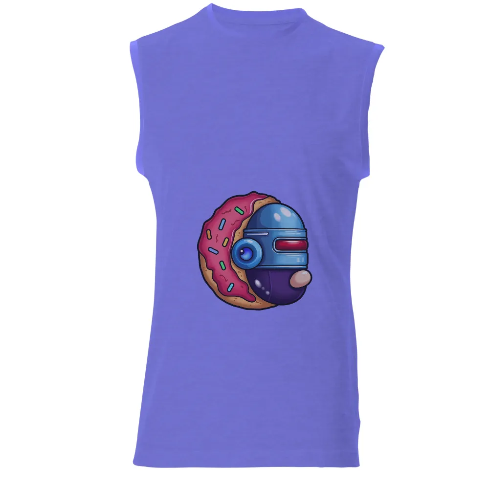 T-Shirts Design: Futuristic Donut Robot Pop Culture Tee| whimsical art