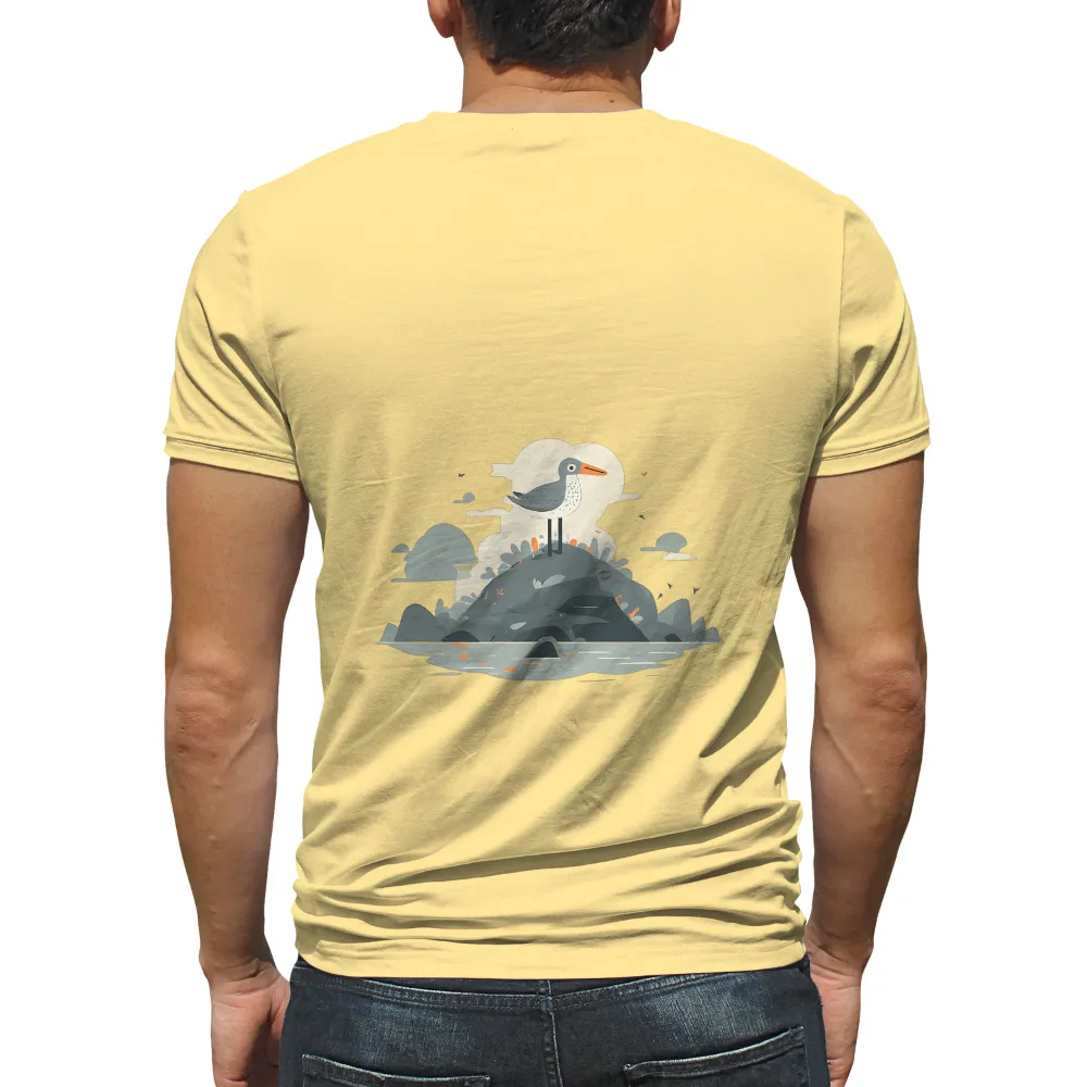 Seagull Serenity Graphic: Embrace Nature's Tranquility|rock t shirt roblox