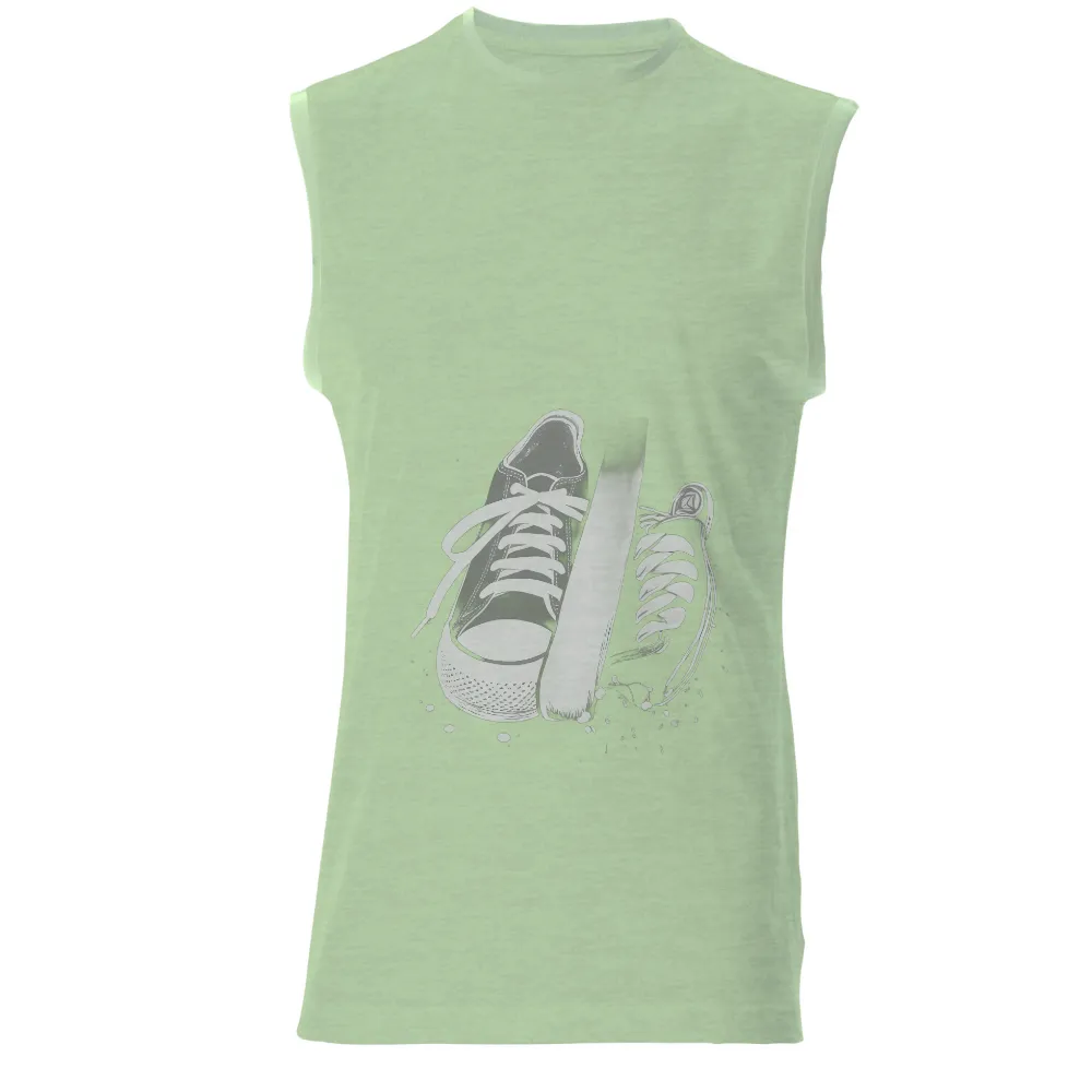 Customized Tee Shirts: Journey of Sneakers - Artistic Designs| scattered dots