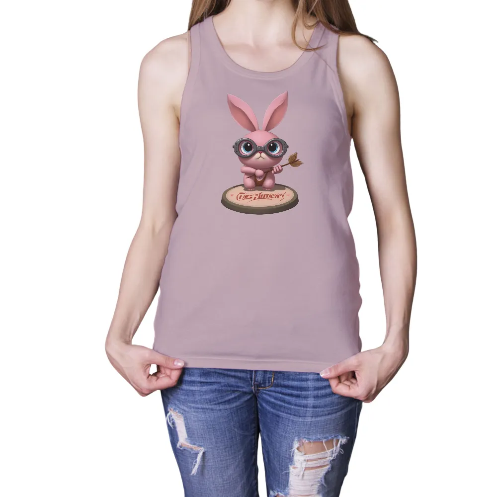 TShirt Design: Whimsical Bunny Artist with Goggles|bunny kisses shirt