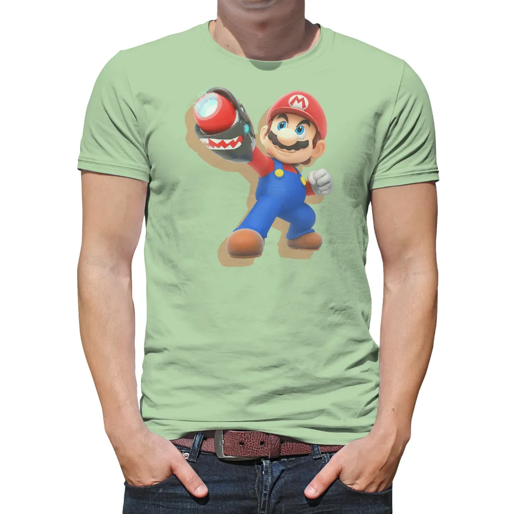 T-Shirts Design: Retro Gaming Character with Futuristic Twist|video game valentine shirt