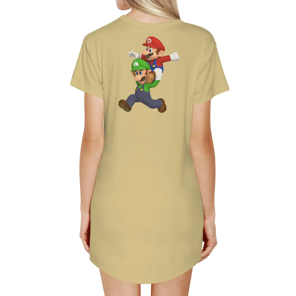 Custom Tee Shirts: Mario and Luigi Adventure|mario red nose day t shirt