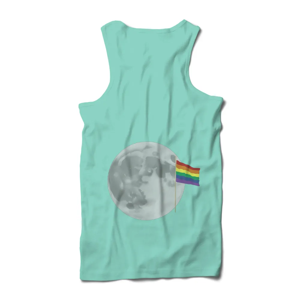 Customized Tee Shirts: Moon Pride - Unity and Diversity Under the Lunar Sky|rainbow tie dye pride shirt