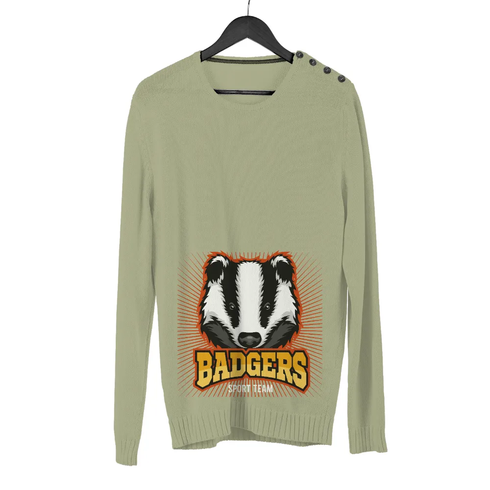 T-Shirt Printing: Bold Badgers Sport Team Mascot|selfish with my time and energy shirt