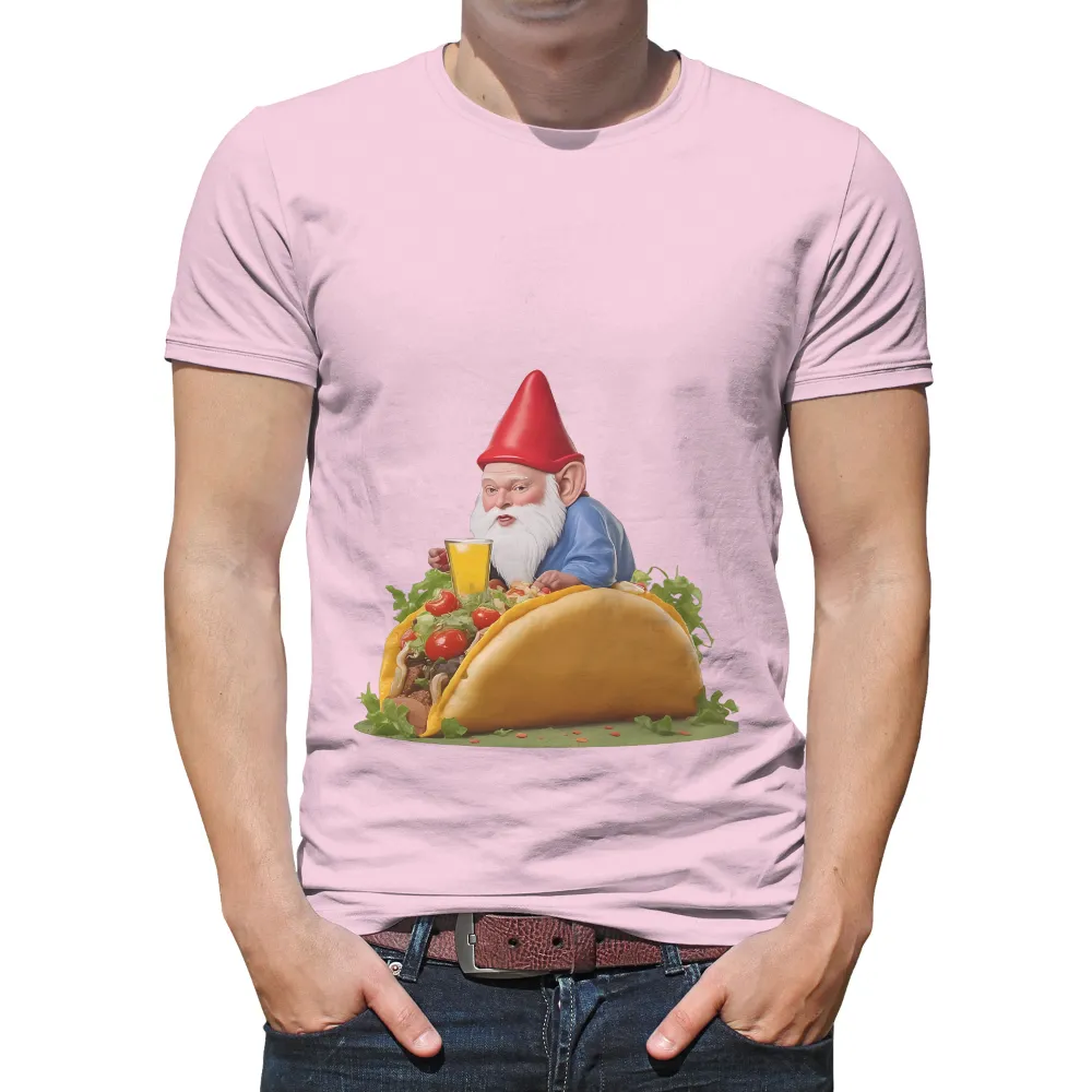 T-Shirts Pattern: Whimsical Gnome in a Taco - Funny & Creative Design|gnome valentines shirts