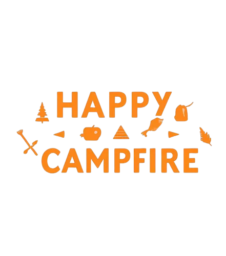 Custom Print: Happy Campfire - Celebrate Outdoor Adventures