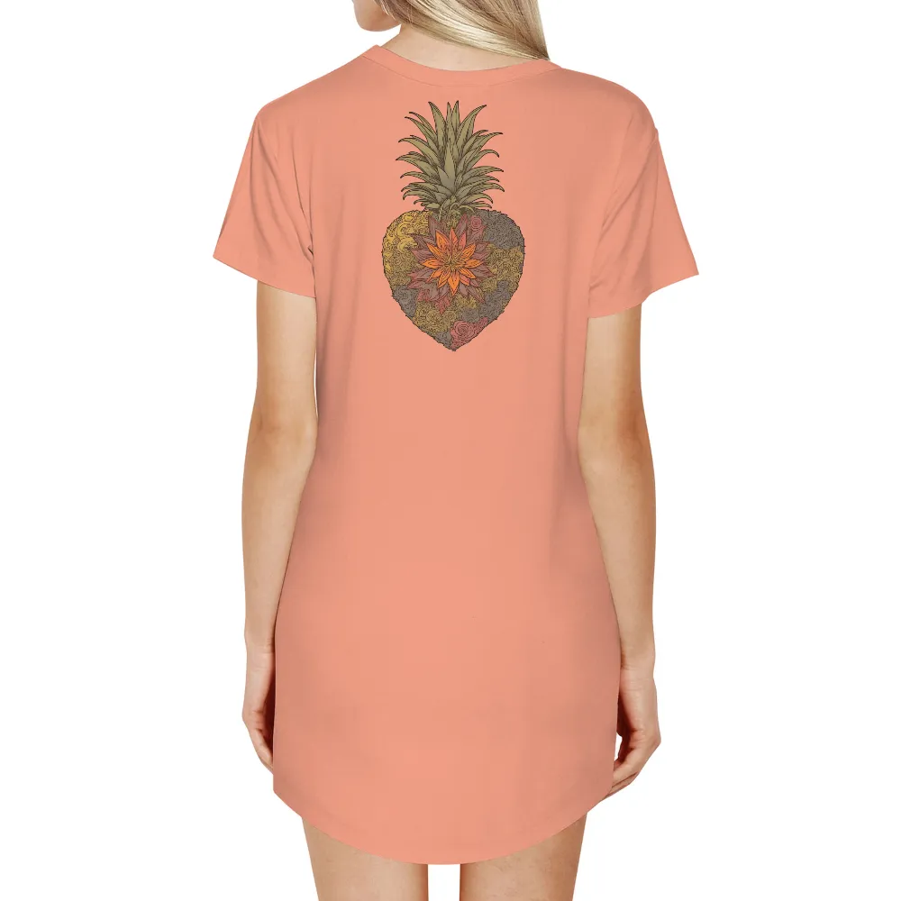 T-Shirts Custom: Pineapple Heart - A Symbol of Hospitality and Growth|tupac pop art shirt