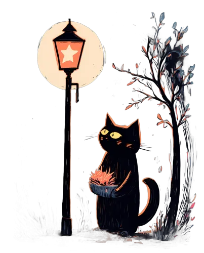 Custom Tee Shirts: Luna the Black Cat Bringing Light and Comfort