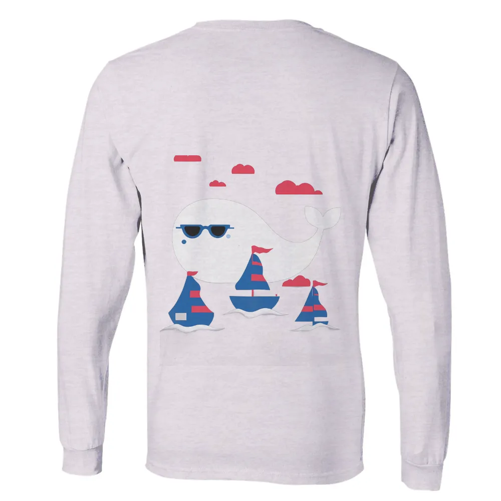 Customized Tee Shirts: Whale Adventure with Sailboats|adventure time dancing with monsters shirt