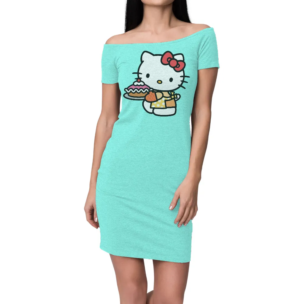 Shirts Graphic Tees: Kitty's Sweet Baking Adventure|cute summer tops to wear with jeans