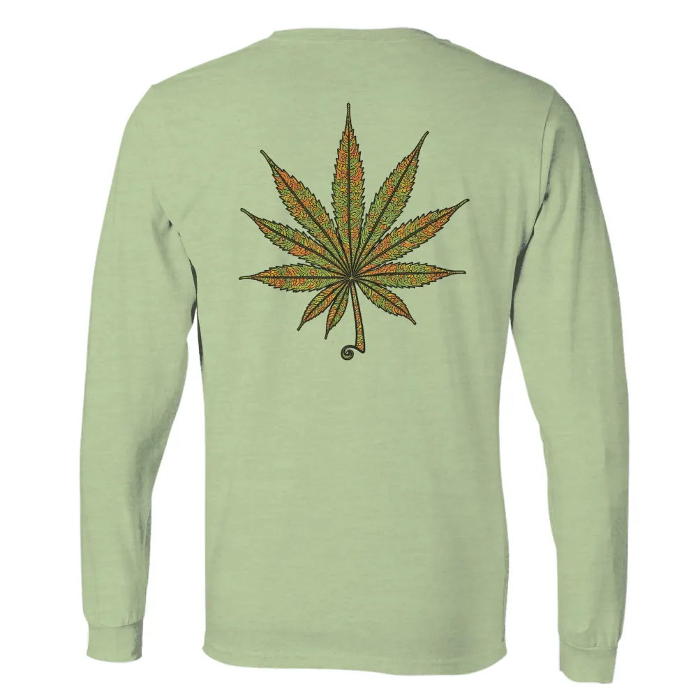 Graphic Tees: Nature's Canvas - Cannabis Leaf Art|palm leaf print shirt womens